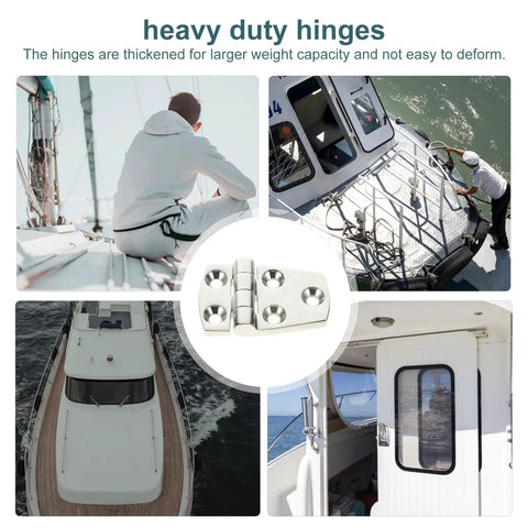 Heavy Duty 316 Stainless Steel Mirror Polished Butt Hinges For RV Yacht Boat Doors And Cabinets, Corrosion Resistant, 38x57mm
