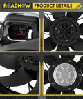 No Sweat Radiator Cooling Fan For Mercedes-Benz C230 C250 C300 C350 C63 AMG Engine Temp Controller close-up details showing 2 pin plug and blade design.