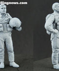Close-up of USAF pilot figure from B26K Counter Invader Model Kit With 5 Figures 1:48 Scale Plastic Aircraft Kit