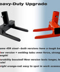 Pallet Buster With Nail Puller Deck Wrecker Pry Bar Heavy Duty Multi Tool For Demolition Nail Extraction Pallet Repair Crowbar Style Pry Tool For Pros And Diy Home Improvement, black and orange 45# steel version