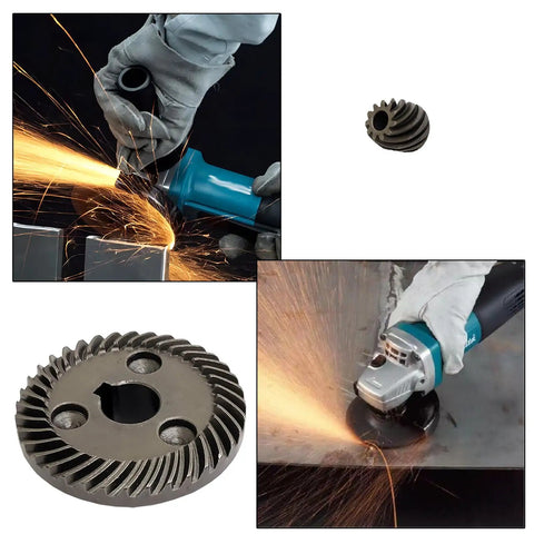 Two Sets Metal Gear And Pinion For Angle Grinders 36 Tooth Gear And 11 Tooth Spiral Bevel Pinion Replacement Parts in use