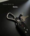 Built Tough Metal Keychain Clip With Key Rings And D Ring on car keys, heavy duty carabiner key hook for everyday carry