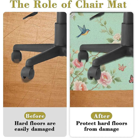 Non Skid Round Furniture Pad For Hardwood Floors 51 Inch Diameter Protects Office And Gaming Chairs From Scuffs And Marks