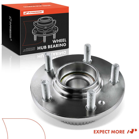 Rear Wheel Bearing And Hub Assembly With Abs Ring For Hyundai Santa Fe 2001 2006 5-Lug Direct Fit Fwd Only 4-Wheel Abs Compatible High Load Capacity Plug And Play.