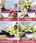 Heavy Duty Manganese Steel Garden Trowels For Digging Shoveling And Planting in use for planting and transplanting flowers