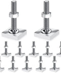 12 Pack M6 35mm T Slot Bolts With Square Heads For Roof Rack Stainless Steel Heavy Duty T Track Bolts Kit shown in packaging