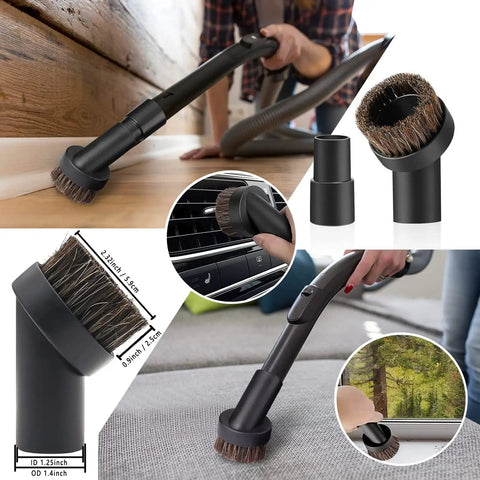 12 Piece Universal Vacuum Attachment Kit With Hair Brush And Flexible Crevice Tool Pro Grade Wet Dry Shop Vac Accessories