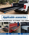 Heavy Duty Locking Drawer Slides 53 Inch Width Full Extension Runners with Lock and Ball Bearing Stainless Steel for Trucks
