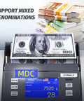 Fast Cash Counter For Mixed Denominations With Value Counting Touch Screen MT UV MG IR Counterfeit Detection in operation