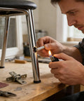 Person using Low Temp Welding Soldering Rods For Quick Fixes Easy Melt Metal Repair Sticks With Strong Bonding Action No Flux Needed