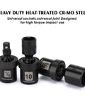 Pro Grade One Quarter Inch Drive Impact Socket Set With Universal Deep Standard Torx And Inverted Torx Sockets 6 Point CRMO
