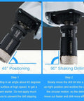 Two diamond core drill bits, 1-1/4in (32mm), vacuum brazed for granite/quartz tile with 5/8-11 thread and 3/8in hex shank