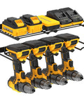 Wall Mounted Drill Rack And Tool Shelf, Power Tool Organizer Holder, Heavy Duty Storage Rack For Cordless Tools with drills
