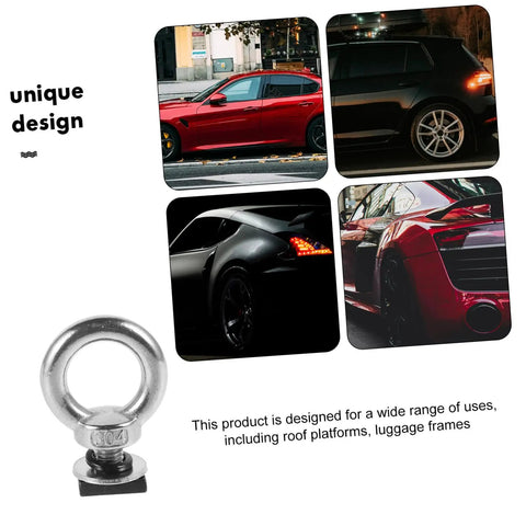 T Slot Roof Rack Eye Bolt Kit 4 Piece Tie Down Anchor Set For Tent Accessories Heavy Duty Gear And Luggage Secure Mounting On Most Roof Racks Beefy Stainless Steel stainless eye bolt with 304 mark for roof rack tie down