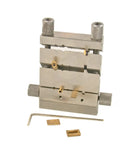 Slick Jewelry Miter Vise For Exact Tube And Wire Cutting At Forty Five To One Thirty Five Degrees with metal parts and hex key.