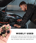 Rock Solid Car U Clip And Screw Assortment Kit With Heavy Duty Body Fasteners and Hella Tough Self Tapping Bolts for quick repair.