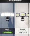 Beastly Bright 100W LED Security Flood Light With 11000 Lumens, 3 Adjustable Heads, Motion Sensor in dusk to dawn mode