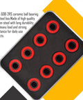 Ceramic Skateboard Bearings High Speed 608 RS Double Shielded ABEC-11 8 Pack in Steel Box