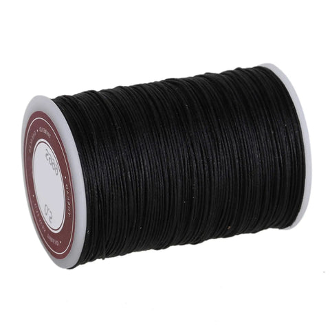 Rock Solid Waxed Thread For Leather Sewing And Bookbinding Hella Durable Half Millimeter Black Cord Great For Handcraft Projects That Gonna Hold Tight Without Fraying Or Snagging Edges On Your Next Custom Piece