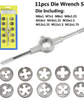 Get A Sweet Die Wrench Set With 6 8 Or 11 Pieces For Crushing Precision Threads On Every DIY Project Using Heavy Duty Bearing Steel Taps And Hand Tools. 11-piece bearing steel die wrench set with handle and metric dies