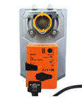 Heavy Duty 16Nm AC24V SMQ24A Motorized Damper Actuator For HVAC Vents with orange control unit and mounting plate.