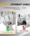 Critical fitment check for Robust Ac Compressor With Clutch Oem Replacement For Nissan Altima 2.5 L Engine, showing one versus two plugs.