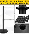 Four 34 Inch Plastic Traffic Delineator Cones With Weighted Fillable Base Portable Safety Posts components display