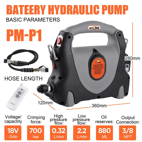 Heavy Duty Cordless Hydraulic Pump Power Pack 10K Psi Two Stage Single Acting 750W Aluminum Motor Battery Powered For Punching And Bending No Cord Hassle Built Like A Tank