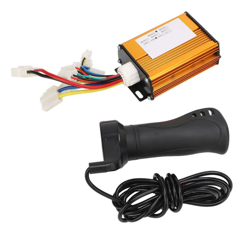 Brushed Electric Bike Controller 36V 1000W With Beefy Heat Dissipation Aluminum Shell Stable Motor Speed And Easy Throttle Grip.