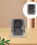 Locking Wall Mounted Stainless Steel Storage Box With Double Layer Design, See Through Door, Metal Cabinet on Table