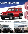 Jeep Sun Visor Repair Kit For Wrangler JK 2018 JL 2018 2023 Gladiator 2020 2023 Aluminum Alloy Sun Visor Clips and compatible models