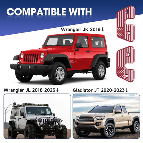 Jeep Sun Visor Repair Kit For Wrangler JK 2018 JL 2018 2023 Gladiator 2020 2023 Aluminum Alloy Sun Visor Clips and compatible models