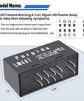 Led Flasher Relay For Chevy GMC Cadillac Hummer 2003 2007 GMT800 Platform Turn Signal And Hazard Warning Fix Hyper Flash Plug And Play With LED Or Incandescent Bulbs black LM487 relay with 8-pin layout, 2.75 x 1.3 x 1 inch
