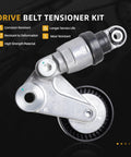 Idler Pulley With Belt Tensioner Kit #39104 36325 for Hyundai Kia V6 engine replacement, metal drive belt tensioner and pulley