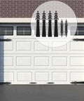 Six Piece Beafy Heavy Duty Garage Door Handle Hinges Set With Silent Hydraulic Buffer on white door, barn style hardware kit