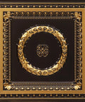 Laurel Wreath PVC Ceiling Tile 2x2 Faux Tin Look Paintable White Pearl Lay-In Or Glue-Up gold pattern