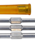 Pro Grade Clock Winding And Let Down Tool Kit with nickel plated steel shafts and orange plastic handle