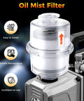 KF25 Oil Mist Filter For Vacuum Pumps 95 Percent High Efficiency Fume Separator with transparent body on motor