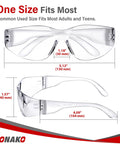 Clear Safety Glasses For Men Bulk Pack Of 24 With Polycarbonate Lenses ANSI Z87.1 Impact Resistant Built Tough Anti Scratch UV400
