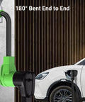 Heavy Duty NEMA 5-15P to 14-50R Adapter Cord Top Shelf Grip shows 180° bent connector for easy EV charging.