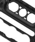 HECASA dash radio bezel center trim panel for 2004-2008 Ford F-150, black plastic