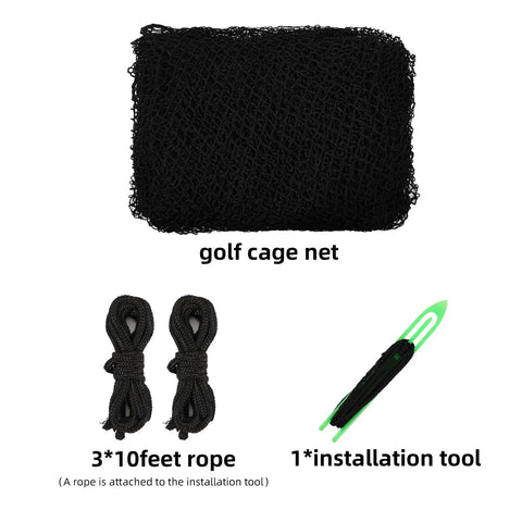 10x10ft Golf Batting Cage With Quick Installation Tool And Rope No Fuss Easy Setup Indoor Outdoor Practice Net accessories