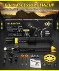 Beginner Friendly 90mm Refractor Telescope Kit With 900mm Focal Length accessories and packaging display