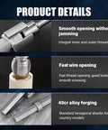 Close-up of Heavy Duty Pipe Thread Cutting Tool for 1/2 and 3/4 Inches PVC, PPR Plastic Pipes showcasing smooth threading features.