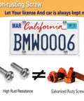 Chrome License Plate Screw Caps and Bolts Set with Gloss Finish Covers for Cars Trucks and SUVs Rust Resistant Hardware Kit Including Machine Bolts Frame Fasteners and Secure Mounting for a Slick Durable Look displaying high rust resistance.