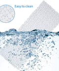 Top Rated Premium Heavy Duty Non Slip Shower Mat For Bathtub With Clear Textured Surface and Rock Solid Suction Cups in water.