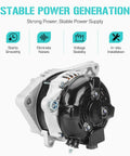 Beefed-Up Alternator 3.3L 130Amp 12V For Toyota Highlander 2004 2005 2006 2007 Sienna 2004 2006 And Lexus RX330 2004 2006 Replaces 27060-0A100 27060-0A130 104210-3750 AL3315X 11032 front view