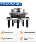 Front Or Rear Wheel Hub Bearing Assembly With ABS For 5-Lug GM Vehicles - Fits Malibu, Impala, Equinox, GMC Terrain, Buick Lacrosse, Cadillac XTS, CTS, Regal - Replacement Hub Assembly For Your Ride, shown with features