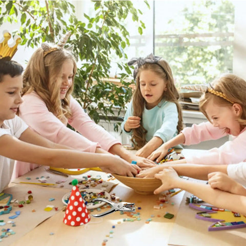 Children crafting with Dual Size Metal Hole Puncher For Office And Crafts Two Punch Heads One Quarter Inch One Eighth Inch