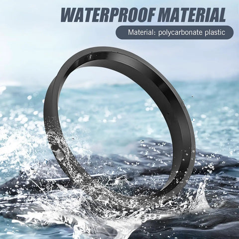 Universal Four Piece Wheel Hub Center Rings For Cars And Trucks 73 To 60 Mm Bore Reducer Adapter in waterproof polycarbonate black finish.